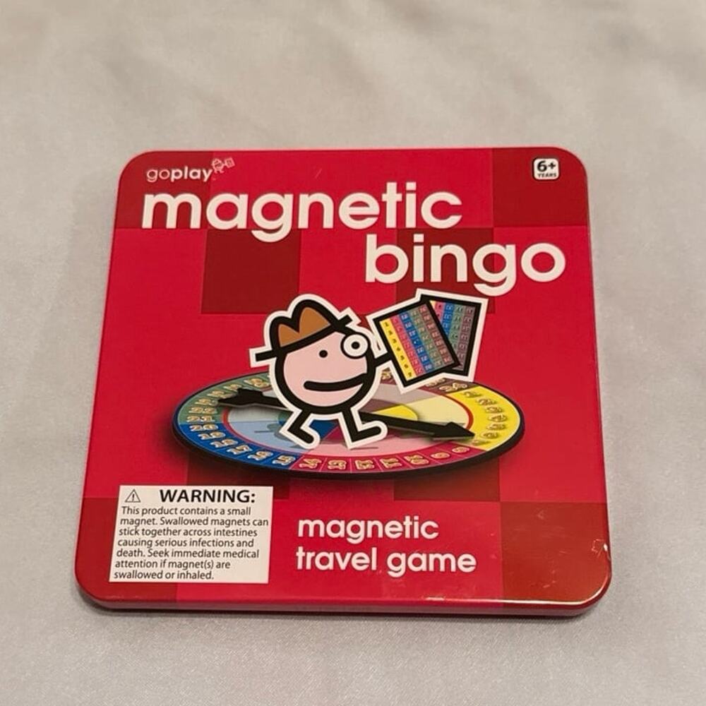 Go Play, Magnetic Bingo, magnetic travel game by Toy Smith.